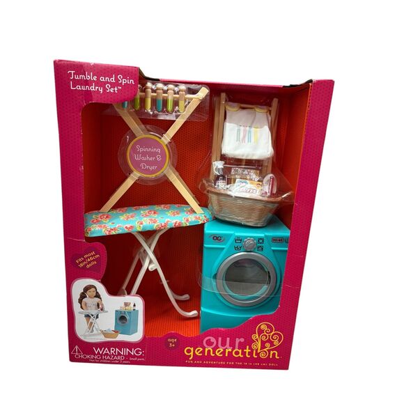 Our Generation Tumble & Spin Laundry Accessory Set for 18 inch Dolls NEW - Picture 1 of 4